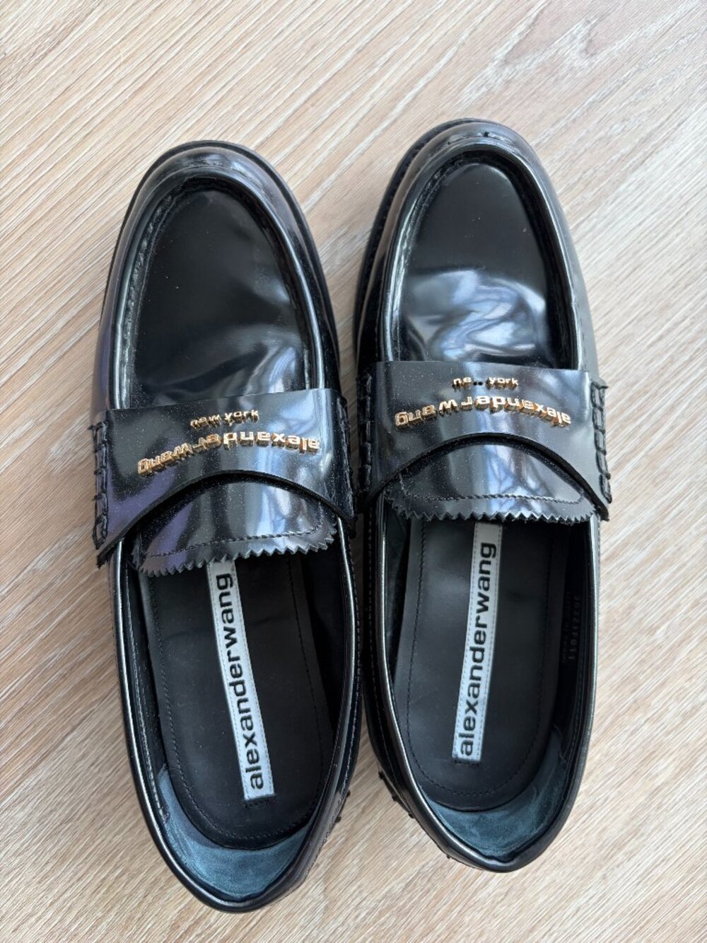 Alexander Wang CARTER LOGO LEATHER LOAFER